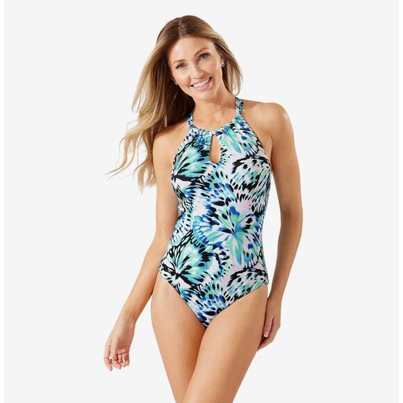 Tommy Bahama  Island Cays Monarch Reversible One-Piece Swimsuit Women's Size M - Picture 1 of 5